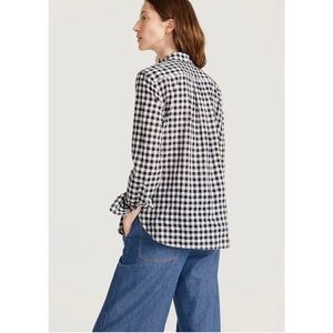 J. Crew Navy Gingham Cotton Button Down Shirt